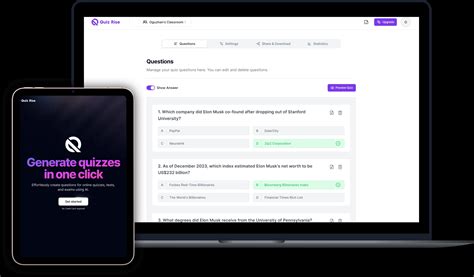 AI Multiple Choice Quiz & Question Generator .